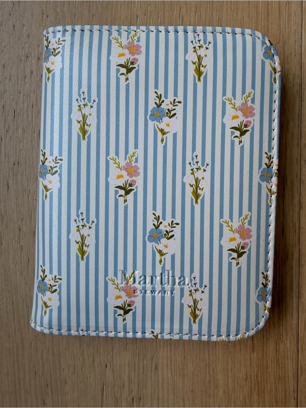 Martha Stewart Striped Floral Passport Holder